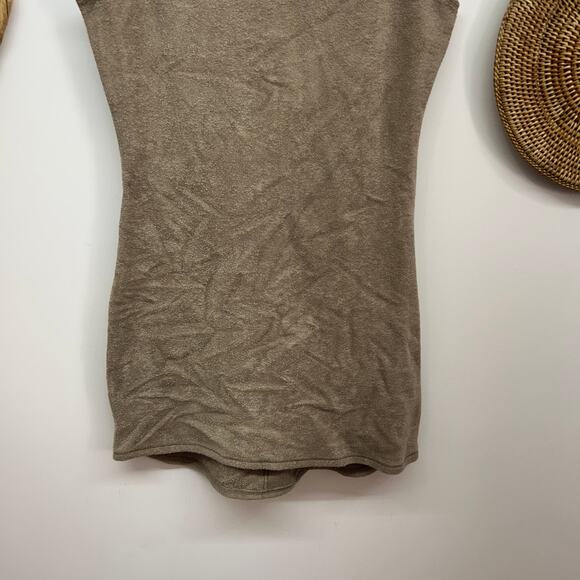SKIMS Neutral Brown Taupe Terry Cloth Mini Dress Plus Size 2X Beach Vacation - Picture 5 of 6